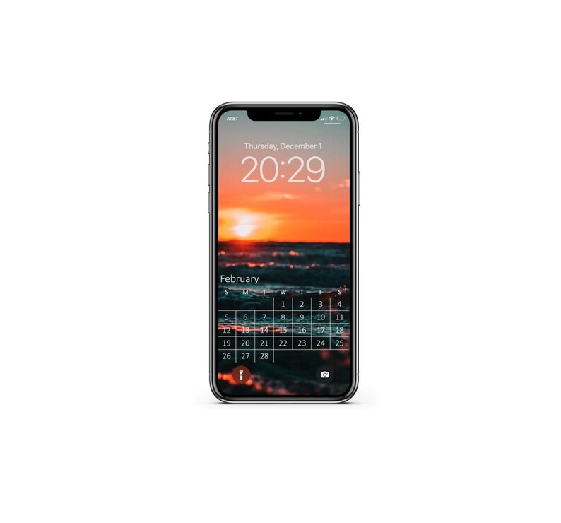 2023 Lock Screen Wallpaper With Calendar Bundle Sea at - Etsy Australia