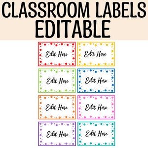Etiquetas coloridas para sala de aula para impressão, etiquetas de nome, etiquetas para educação domiciliar, etiquetas para creche, etiquetas para ensino fundamental, etiquetas para cubículos, etiquetas para armários