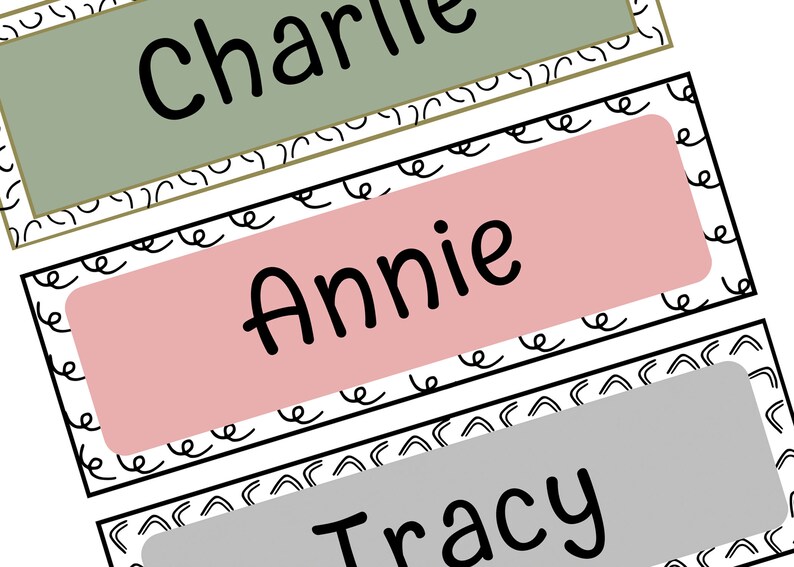 Student Name Tags Classroom Labels Editable Classroom Etsy Canada