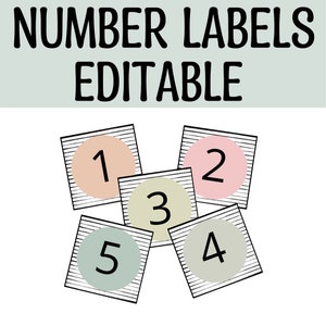 Numéros imprimables du calendrier de la classe, Cartes de nombres carrées, Posters de nombres imprimables, Étiquettes pour casiers, Posters de nombres, Rentrée des classes