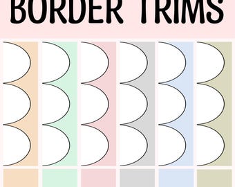 Printable Boho Scalloped Bulletin Board Borders (PDF & PPTX)