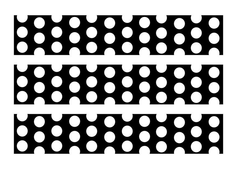 Printable Bright Polka Dots Borders Polka Dots Classroom - Etsy