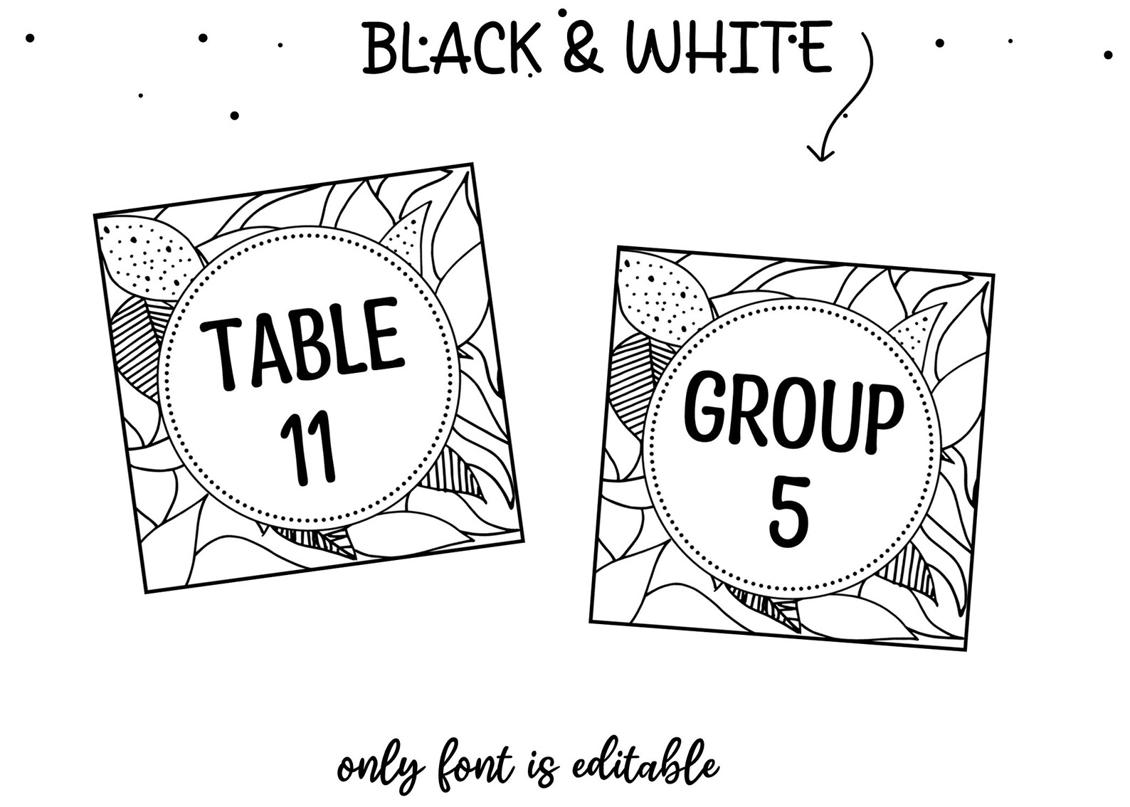 printable-black-and-white-classroom-table-team-and-group-etsy-canada