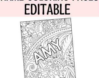 Schede di lavoro stampabili per colorare i nomi personalizzati, pagine da colorare con i nomi personalizzati, attività di colorazione dei nomi, pagine da colorare per adolescenti, attività per bambini