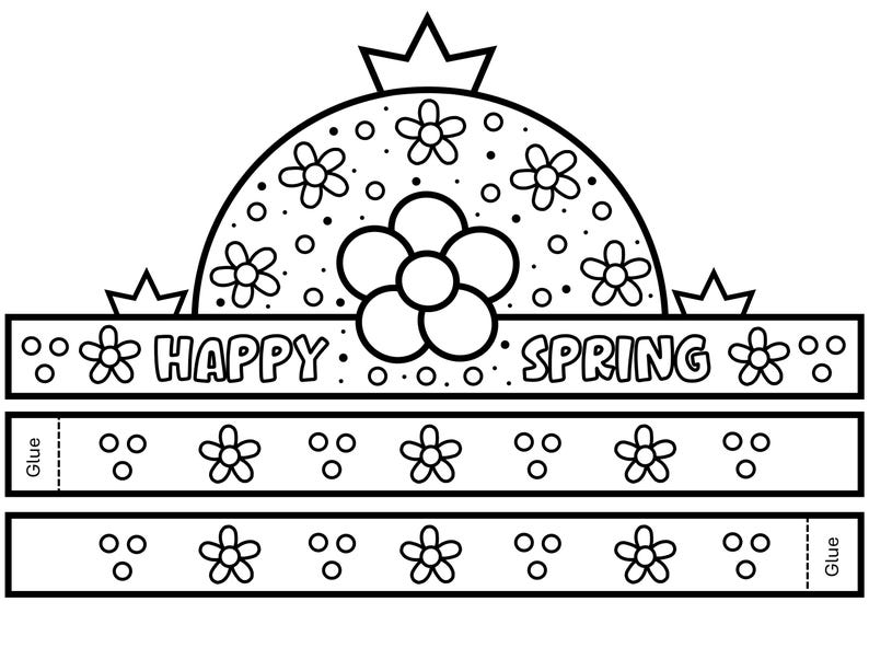 Spring Paper Crown Craft Activity, 4 Floral Designs (PDF Templates ...