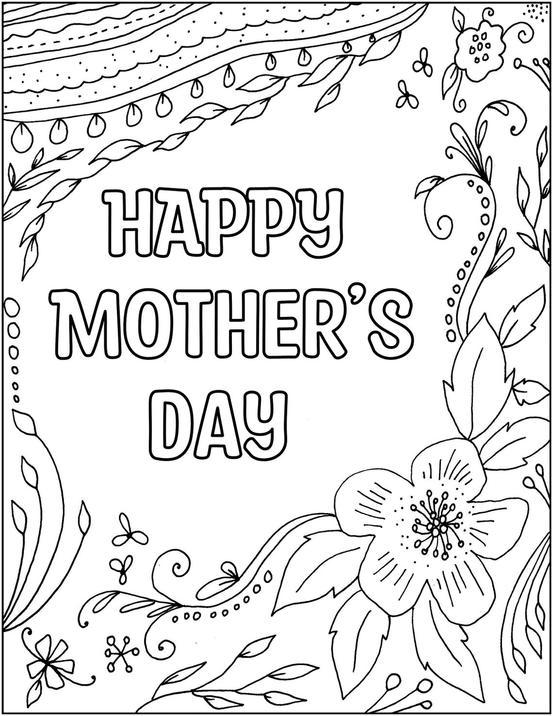 Printable Mother's Day Coloring Pages, Mother's Day Coloring Worksheets ...