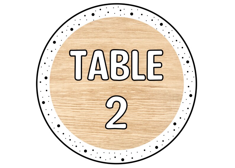 Classroom Table Numbers, Printable Table Numbers,round Table Numbers