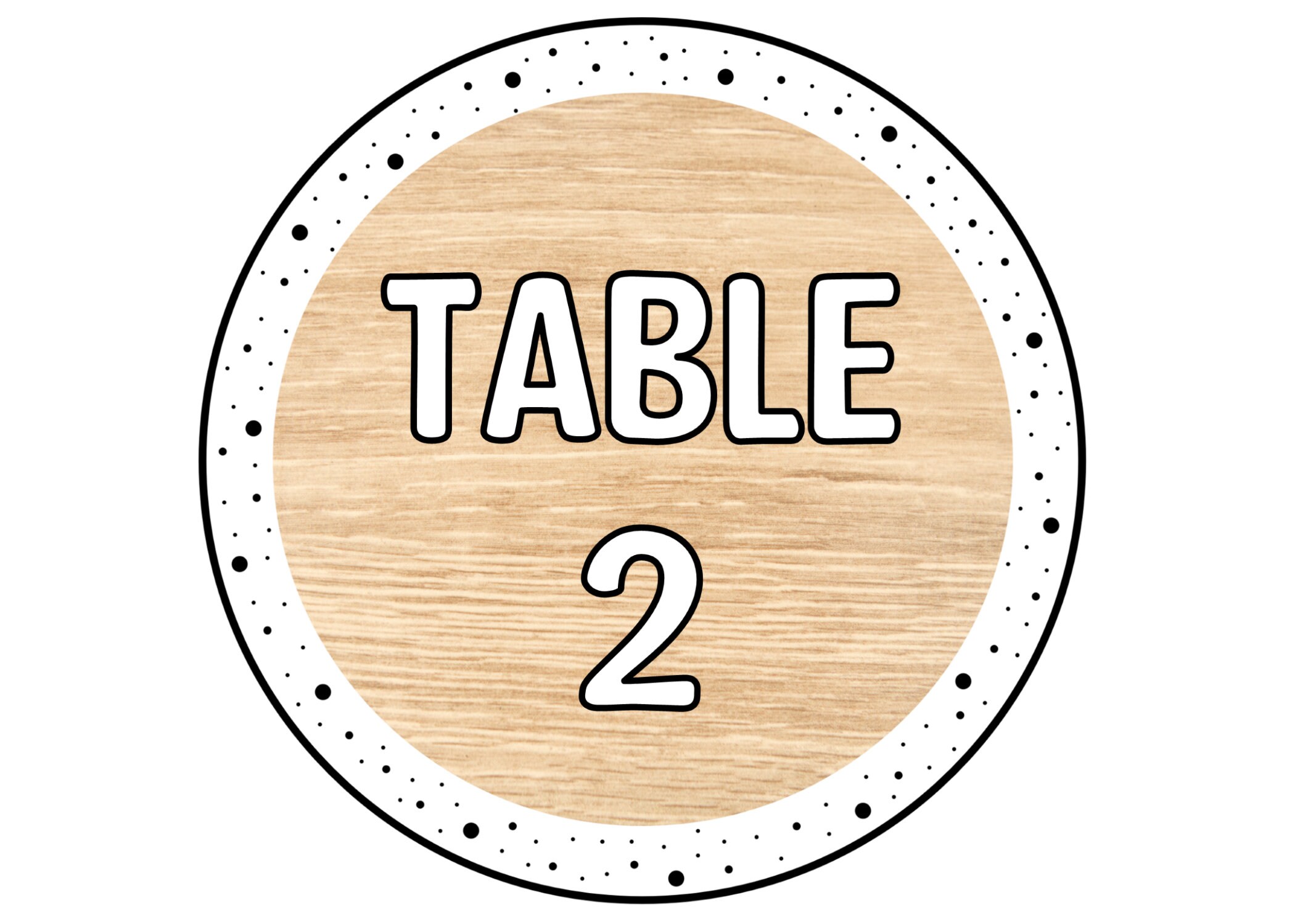 Classroom Table Numbers, Printable Table Numbers,round Table Numbers