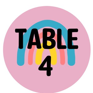 Classroom Table Numbers, Student Group Numbers, Class Team Labels ...