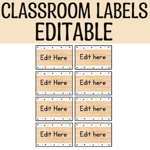 Etiquetas de sala de aula, etiquetas de nome de aluno, etiquetas de volta às aulas, etiquetas de lixeira, etiquetas de pasta de arquivo, etiquetas de cubículo, etiquetas de nome com bolinhas, etiquetas