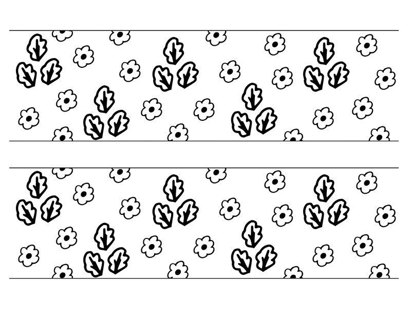 Minimalist Bulletin Board Borders, Classroom Border, Printable Wall Borders, Black & White