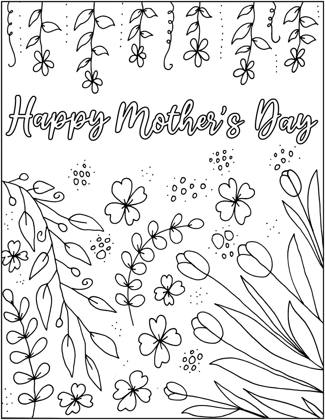 Printable Mother's Day Coloring Pages, Mother's Day Coloring Worksheets