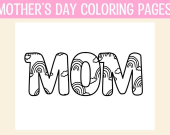 Mom Coloring Pages, Editable Mom Coloring Worksheets for Kid, Coloring Worksheets for Mother&#39;s Day, Coloring Pages