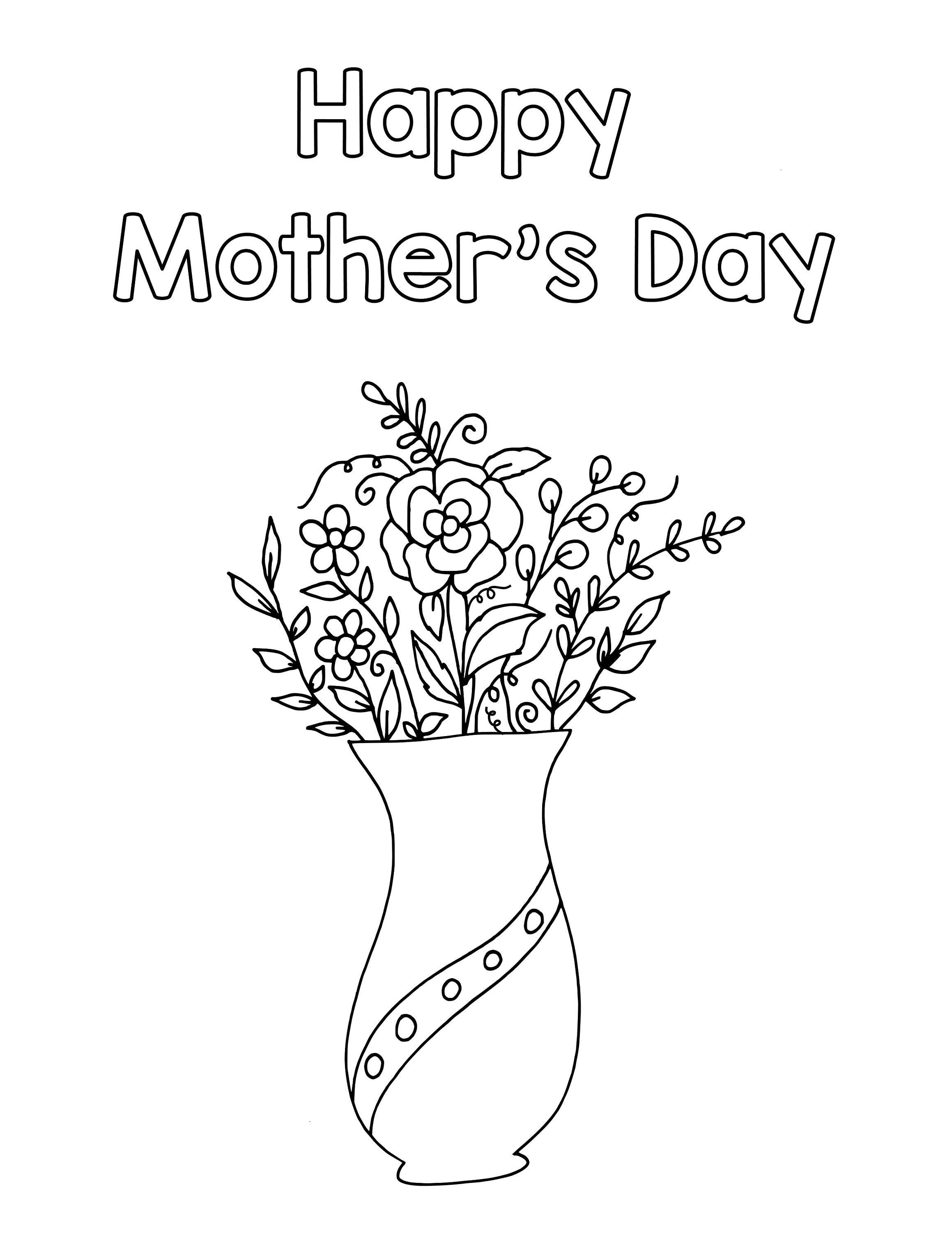 Printable Mother's Day Coloring Pages, Mother's Day Coloring Worksheets