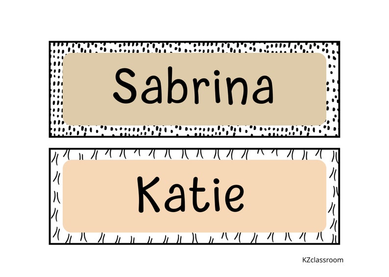 Student Name Tags Classroom Labels Editable Classroom Etsy Canada