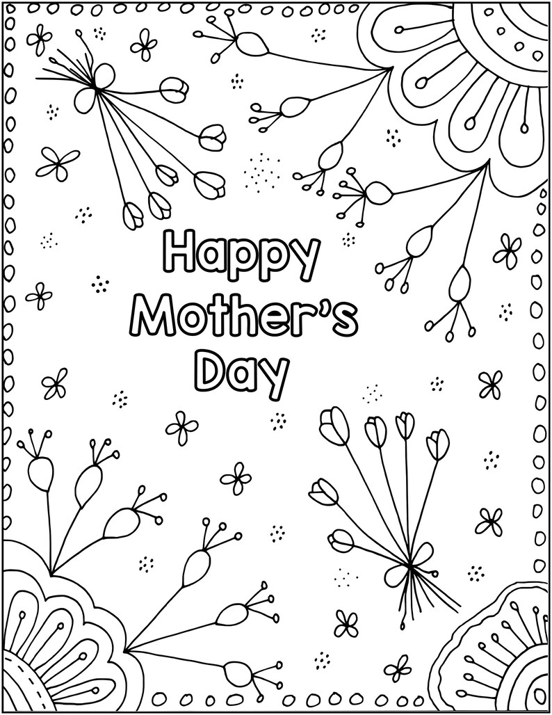 Printable Mother's Day Coloring Pages, Mother's Day Coloring Worksheets