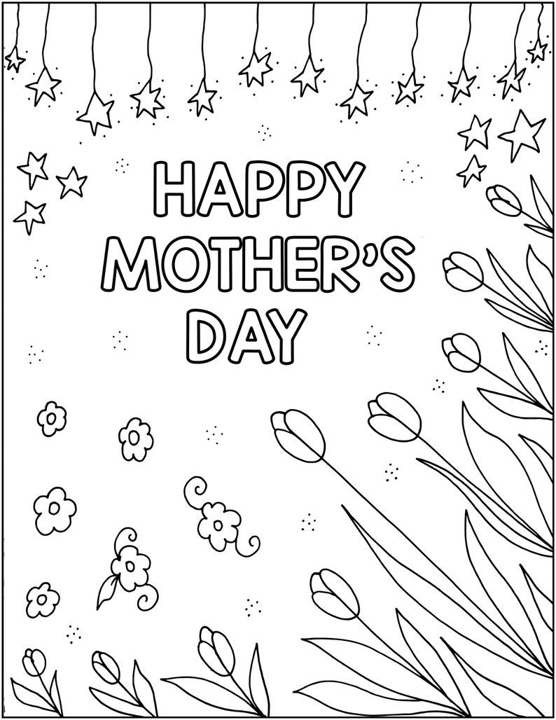 Printable Mother's Day Coloring Pages, Mother's Day Coloring Worksheets