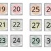Printable Classroom Calendar Numbers, Square Number Cards, Printable Number Posters, Cubby ...