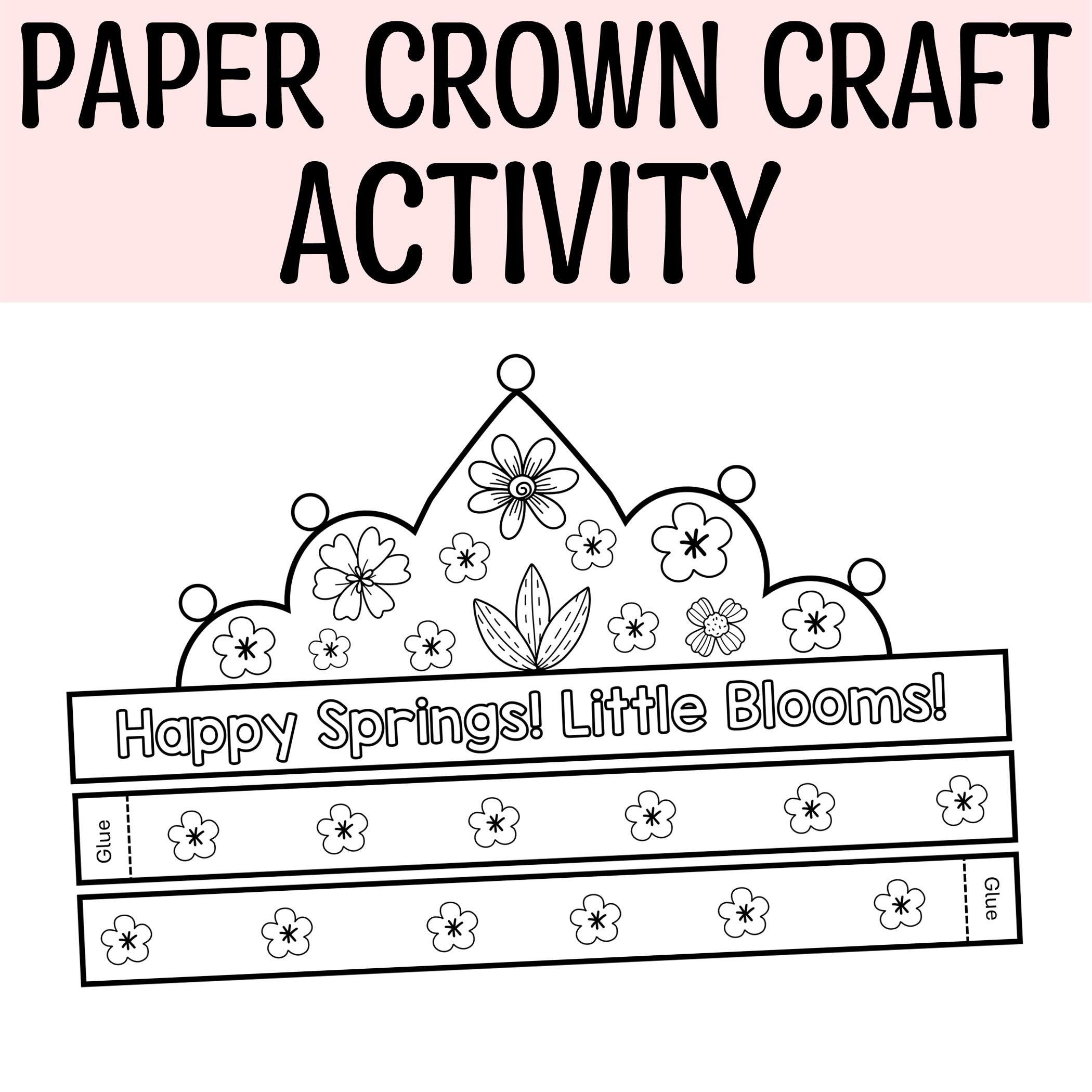 Editable Paper Crown Craft, Spring Flower Headband Activity (PDF, PPTX ...