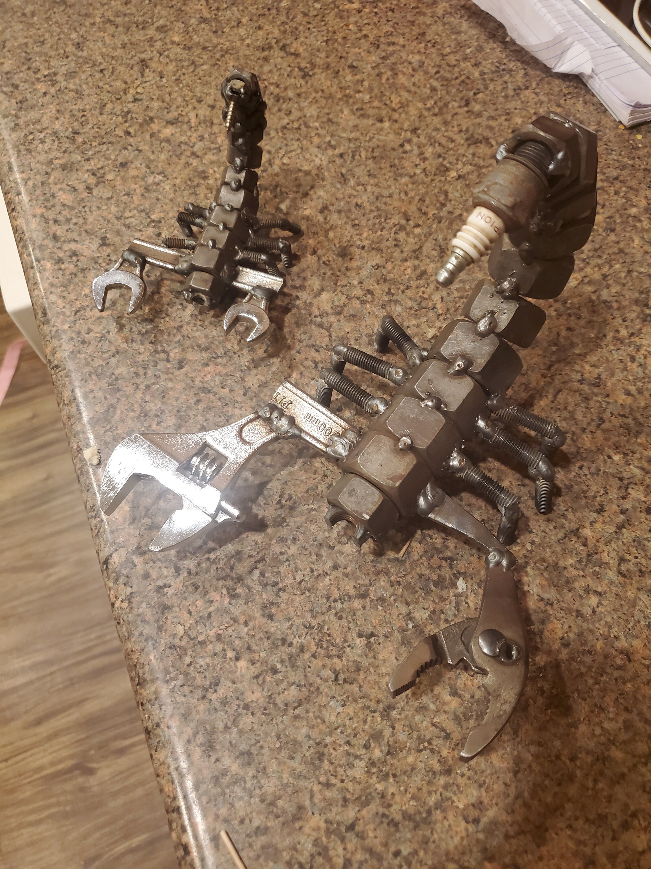 Scrap Metal Steel Art Scorpion Large Etsy