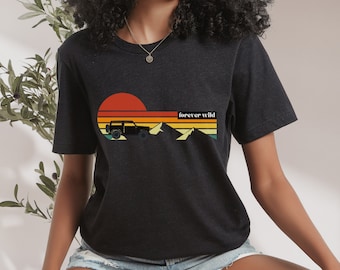 T-shirt Bronco coucher de soleil rétro, tee-shirt Ford Bronco pour homme, nouveau tee-shirt Bronco pour femme,