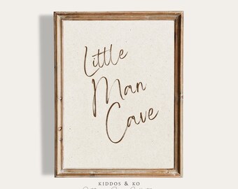 Kleine man grot kinderkamer print, kunst aan de muur voor grote jongenskamer, citaat teken jongenskamer, jongens bos muur kunst, rustieke jongens slaapkamer print