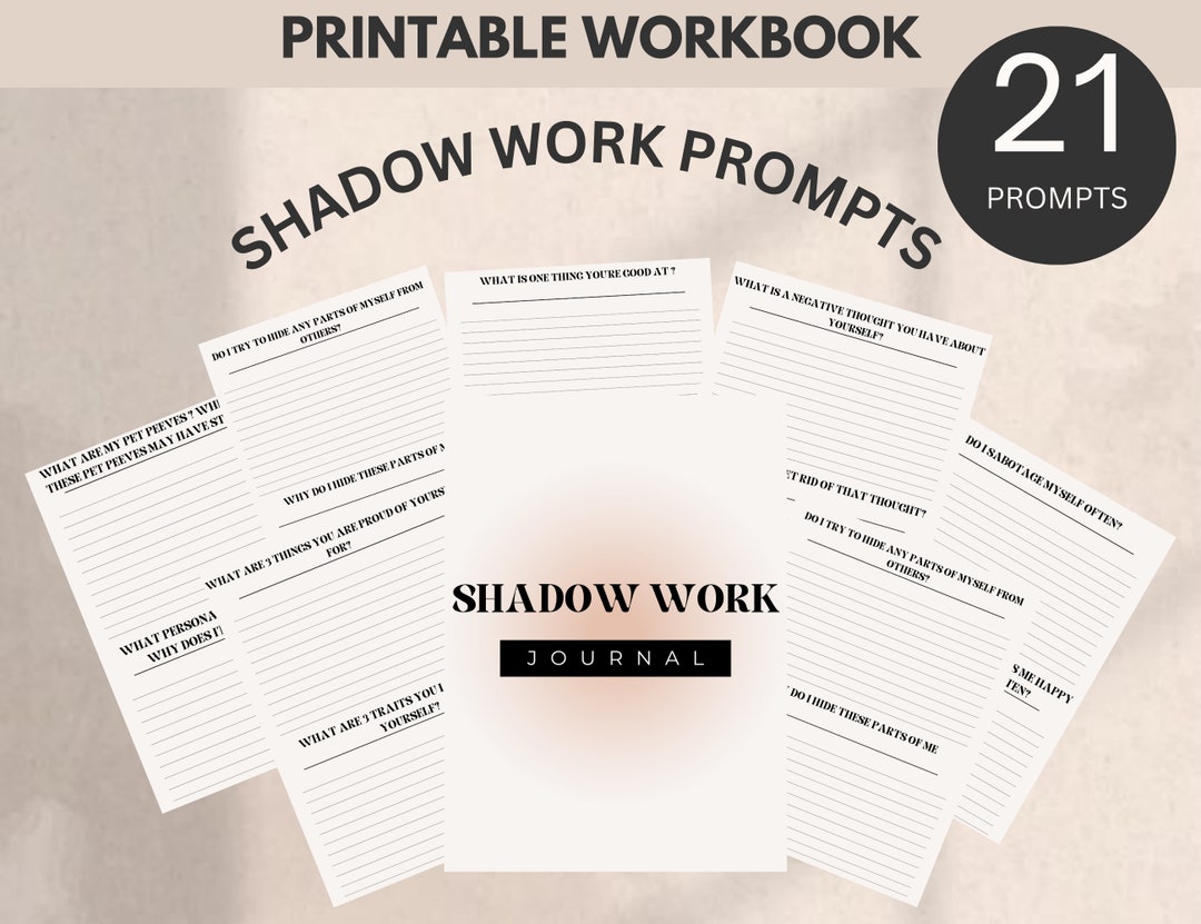 Beginner Shadow Work Prompts Digital Printable. Instant Download PDF - Etsy