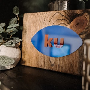 College Football Team Rustic Modern Sign Kansas University Jayhawks