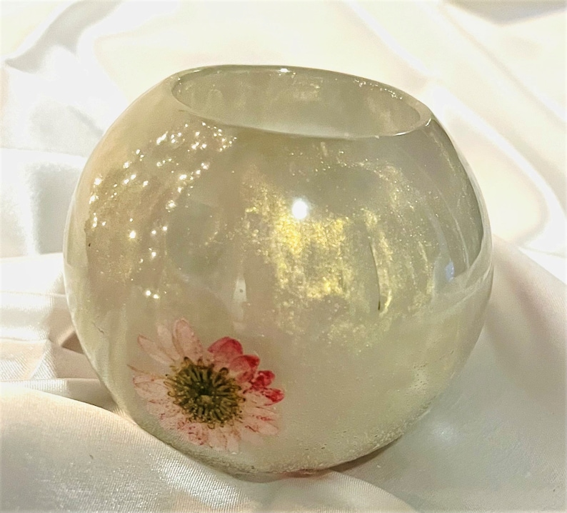 Custom Made Epoxy Resin Tea Candles Etsy