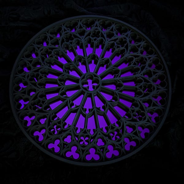 Gothic Cathedral Rose Window Mirror: Notre Dame Inspired Home Decor and Wall Art