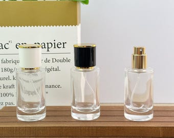 20ml Glass Spray Bottle with Twist Sprayer, Refillable Perfume Travel Bottle, White or Black Cap