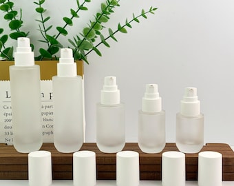 Luxus Milchglas Lotion Flasche, weiße Pumpflasche, nachfüllbare Kosmetikbehälter, Reise Hautpflege Verpackung, handgemachte Make-up-Marken