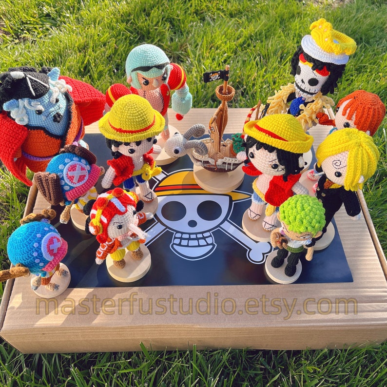 One Piece Anime Doll Collection, One Piece Crochet, Straw Hat Pirates Anime Plushie, Anime Gift