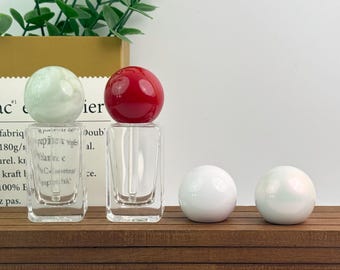 30ml Clear Glass Dropper Bottle with Round Ball Cap, Empty Refillable Serum Bottle, Essential Oil Glass Container, Vanity Skincare Packaging