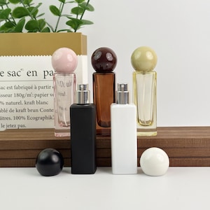 Pulverizador de vidrio de 30 ml, rellenable, para productos esenciales, perfumes y productos de belleza vacíos.
