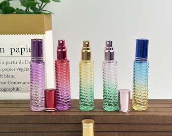10ml Gradient Glass Spray Bottle, Refillable Fine Mist Atomizer, Empty Perfume Jar, Luxury Cologne Container Gift, DIY Fragrance Packaging
