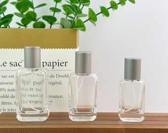 Empty Glass Spray Bottle, 20ml 30ml 50ml Refillable Perfume Atomizer with Twist Sprayer, Clear Travel Mist Bottle