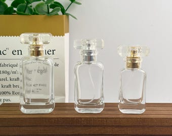 20ml 30ml Glas Parfümzerstäuber, nachfüllbarer Parfümzerstäuber, klare Duftflasche, leere Kölner Flasche, DIY Parfümbehälter Sprühflasche