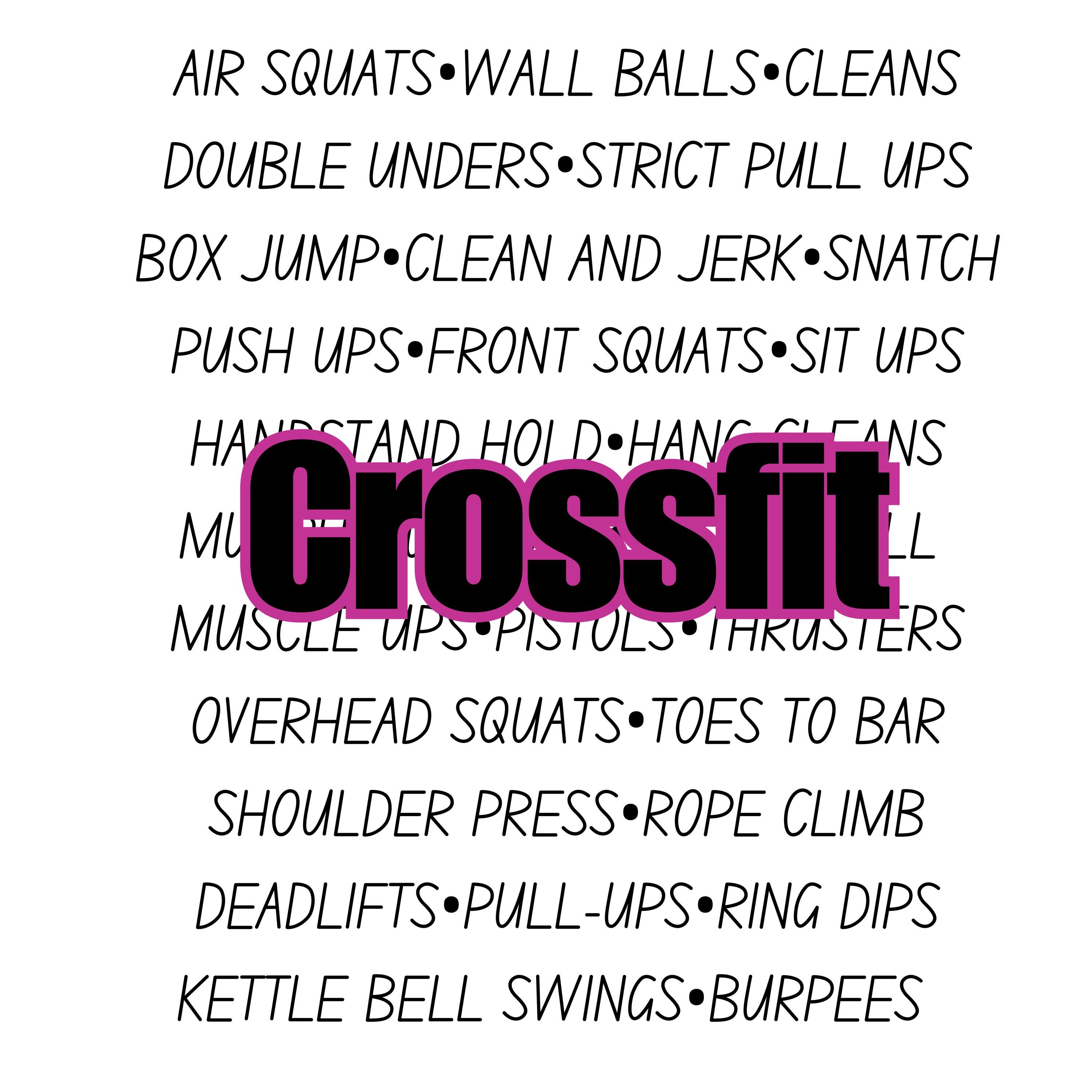 Crossfit Words Workout Digital Download - Etsy