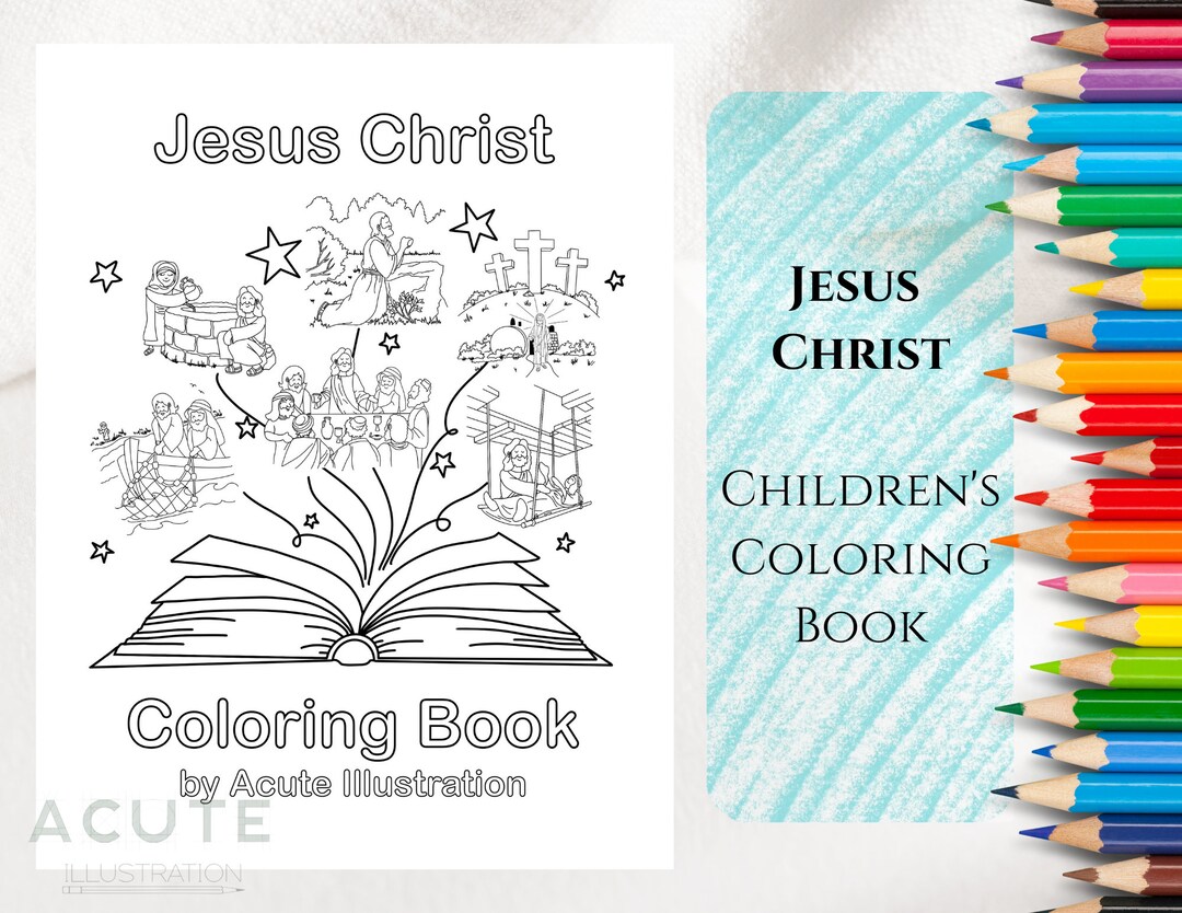 Jesus Christ Coloring Book Bible Coloring Book - Etsy