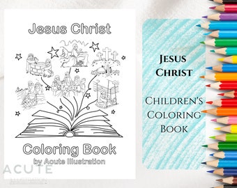 Libro para colorear de Jesucristo - Libro para colorear de la Biblia