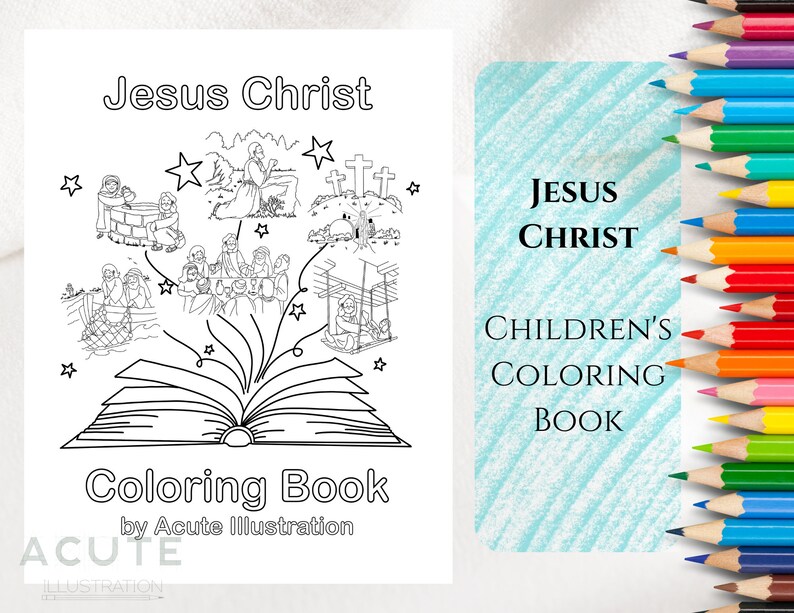 Jesus Christ Coloring Book Bible Coloring Book - Etsy