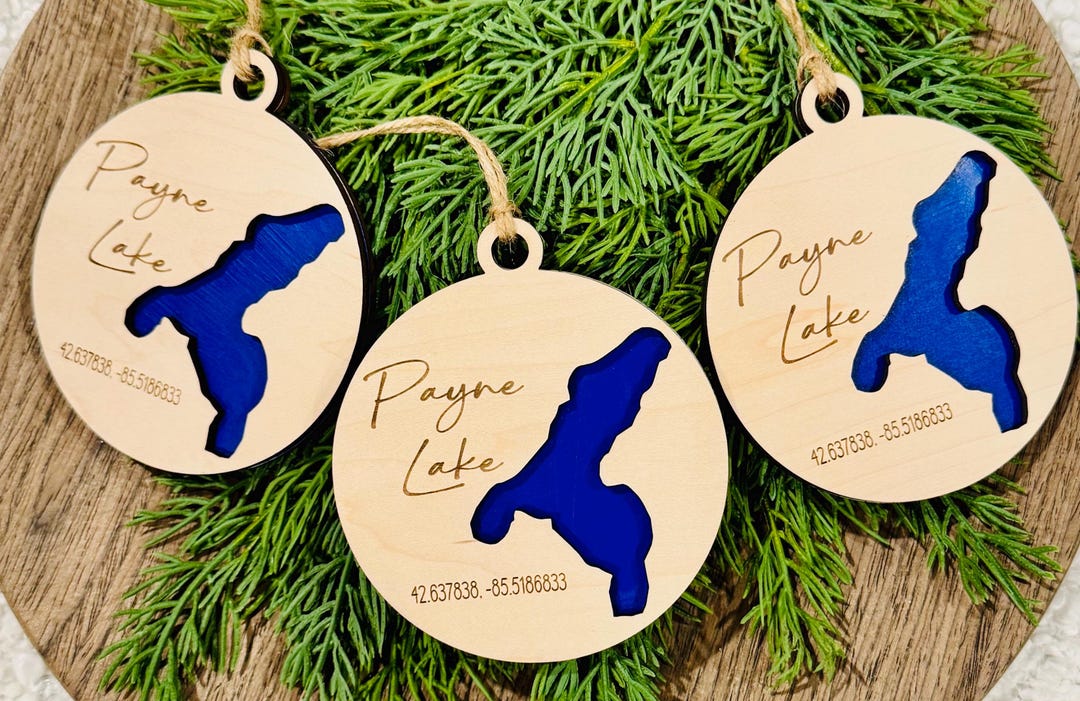 Lake Christmas Ornament | Personalized With Your Favorite Lake | Gift ...