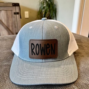 Youth Trucker Hat | Custom Snapback Leather Patch Hat | Personalized Kid Fashion | Toddler Baseball Cap | Gift for Kids
