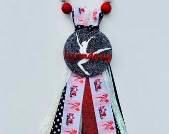 12 Portachiavi Cheerleader Con Nastro Glitterato – Personalizzabili Per Nome E Squadra – Regalo Per Ragazze