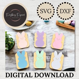 Hase Geschenkkartenhalter SVG DXF | Ostern Korbfüller Digital Download