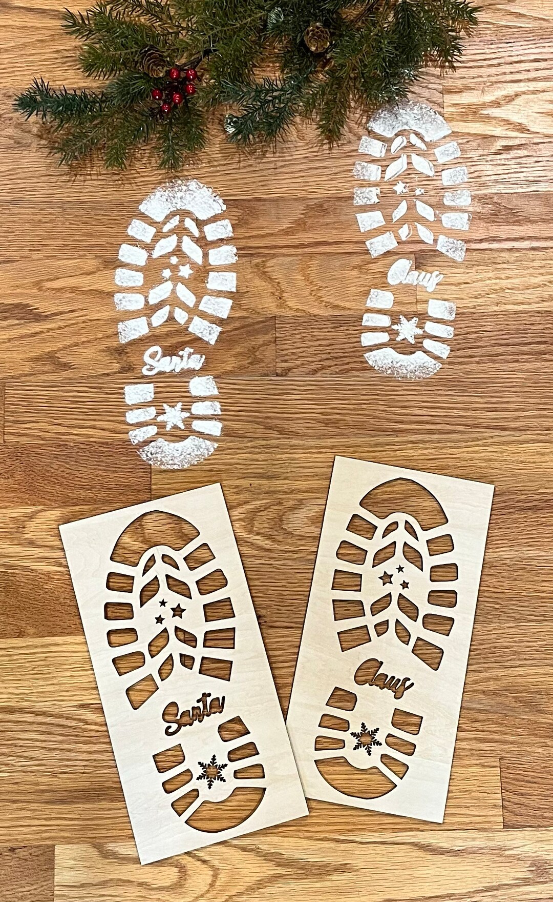 Santa Boot Print Stencil, Christmas Magic, Christmas, Christmas Eve, Santa Clause - Etsy