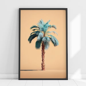 Palm Tree Poster Tropical Art Classic Palm Tree Digital Download Palm Tree Print Tropical Printable Art Vintage Wall Art Boho