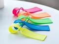 Personalized Silicone Luggage Tag: Rewritable Custom Logo, Corporate Gift (2pcs), Ships from Korea product logo