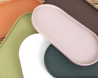 Silicone Oval Tray: 30cm Multi-Purpose Organizer, Spice Rack, Candle Holder